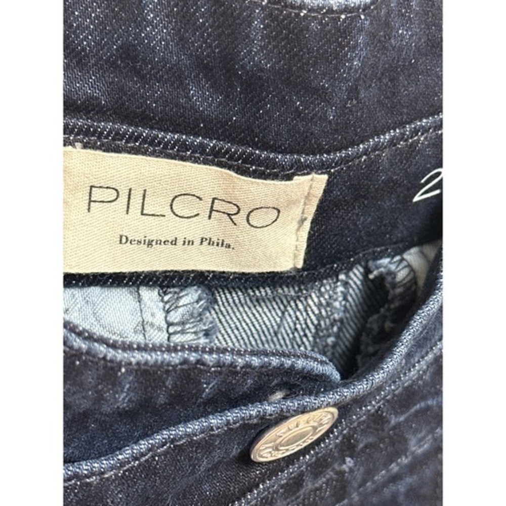 Pilcro Anthropologie Denim Midi Skirt Size 2 Asymmetrical Waist Y2K - Picture 3 of 5